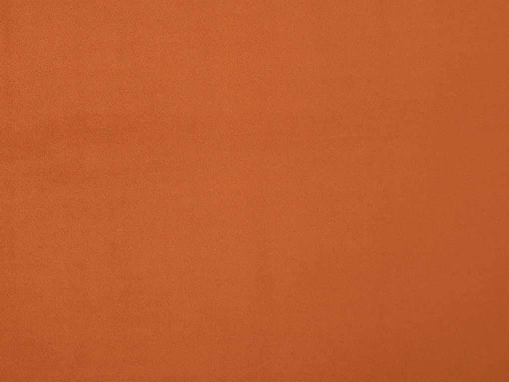 Letto matrimoniale velluto arancione 180 x 200 cm MELLE Beliani