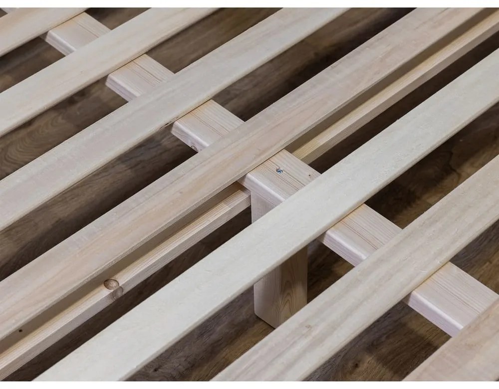 Letto matrimoniale grigio chiaro/naturale con griglia 180x200 cm Oceane - Bobochic Paris