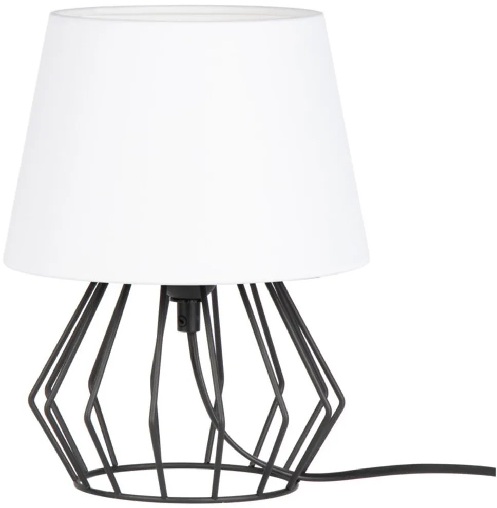 Spot-Light 7667104 - Lampada da tavolo MANGOO 1xE27/40W/230V bianco/nero