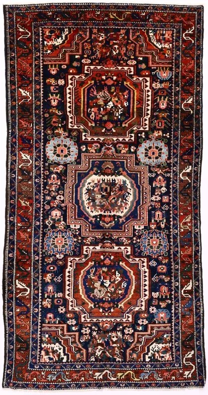 Bakhtiar Tappeto persiano 160x320 Blu (Iran) Annodato A Mano