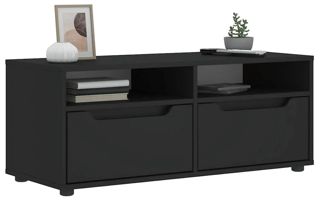 Mobile Tv Vısnes Nero 100x40x38 Cm İn Legno Multistrato /
