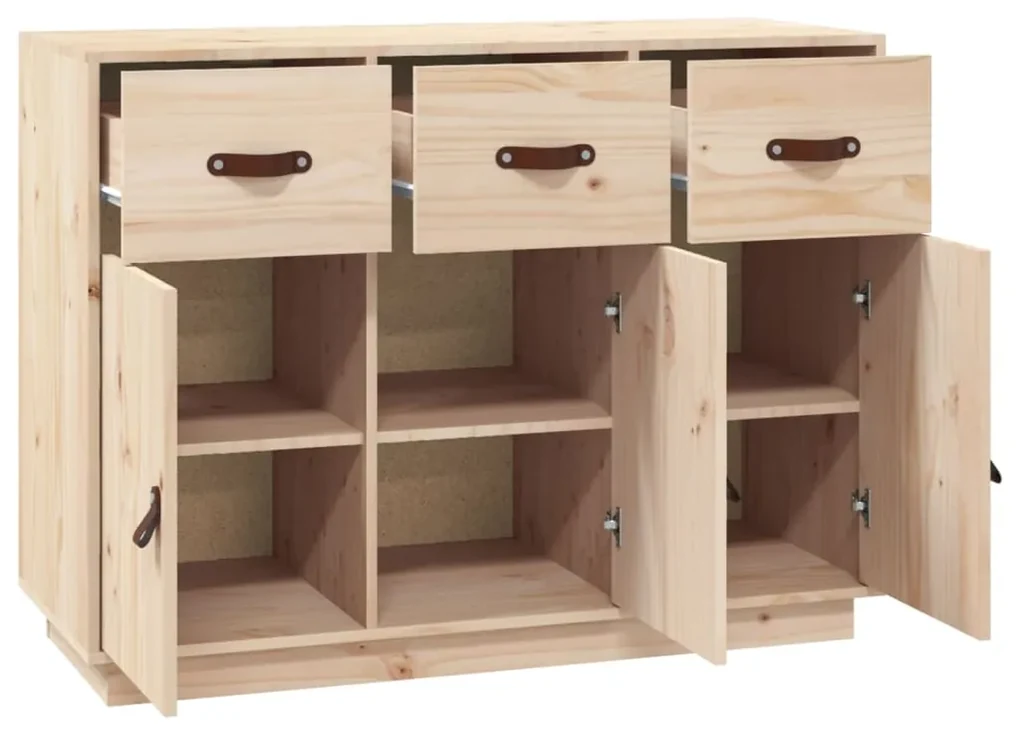 Credenza 100x40x75 cm in legno massello di pino