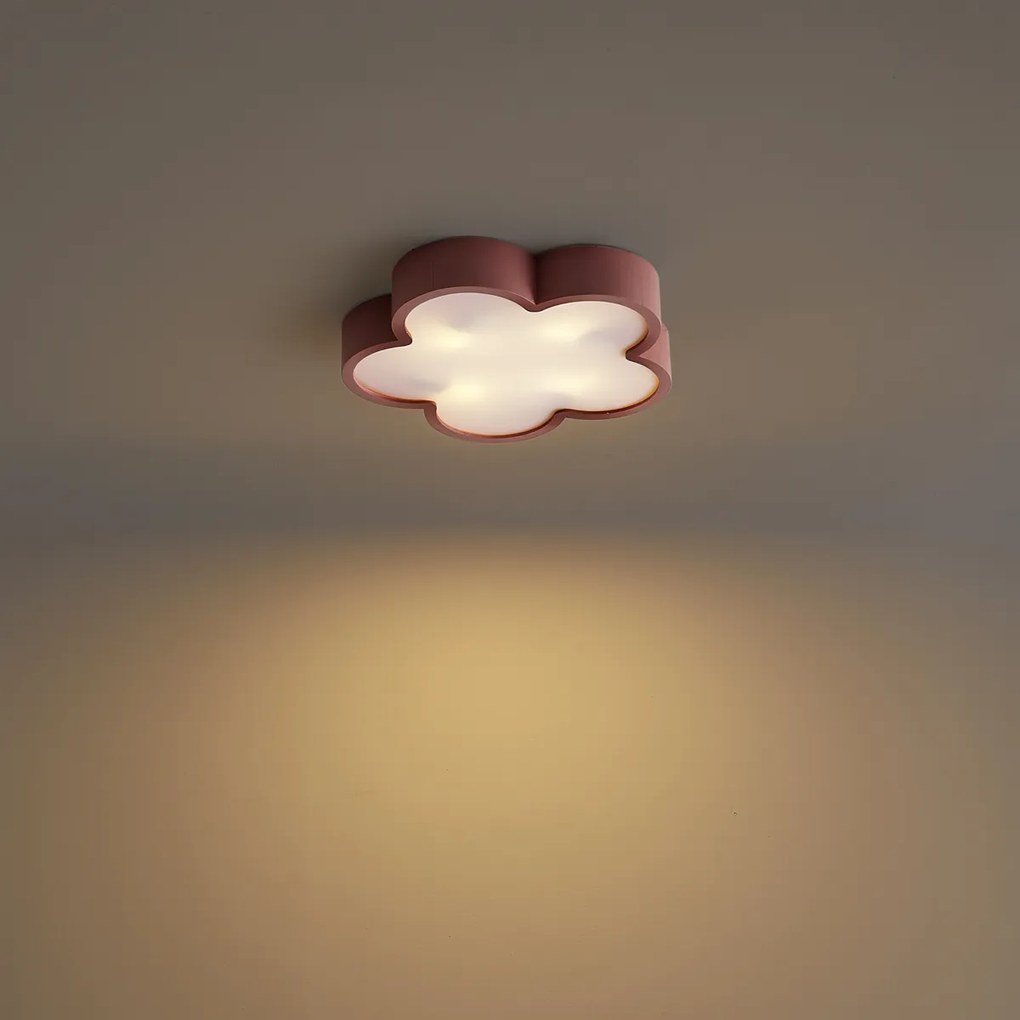 Plafoniera per bambini rosa e bianca - Lucille