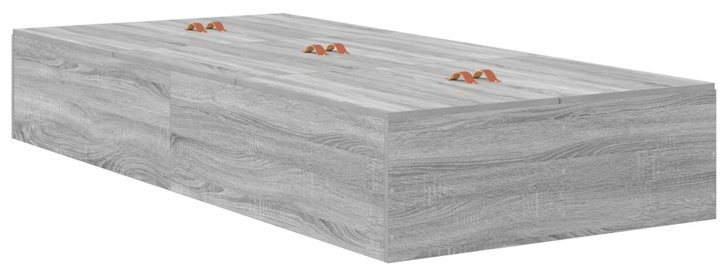 Letto contenitore grigio sonoma 80x200 cm