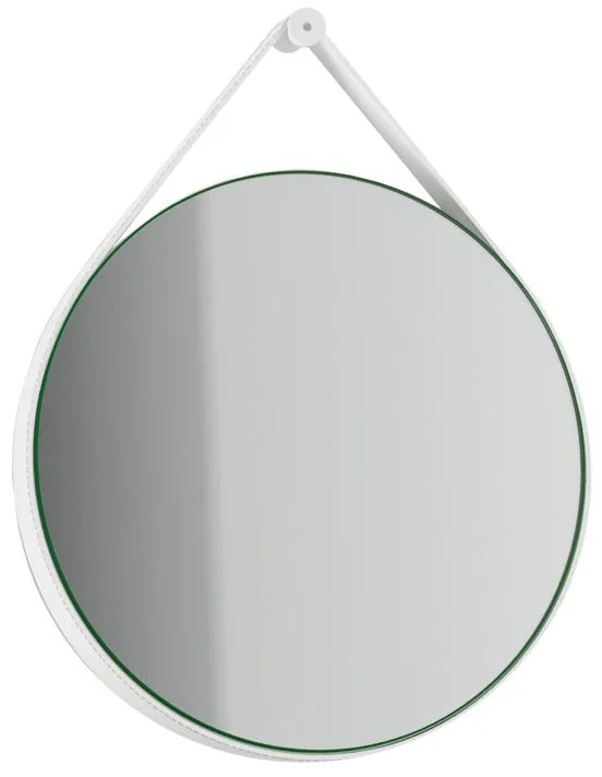 Specchio kiwi tondo in metallo bianco Ø 60 cm