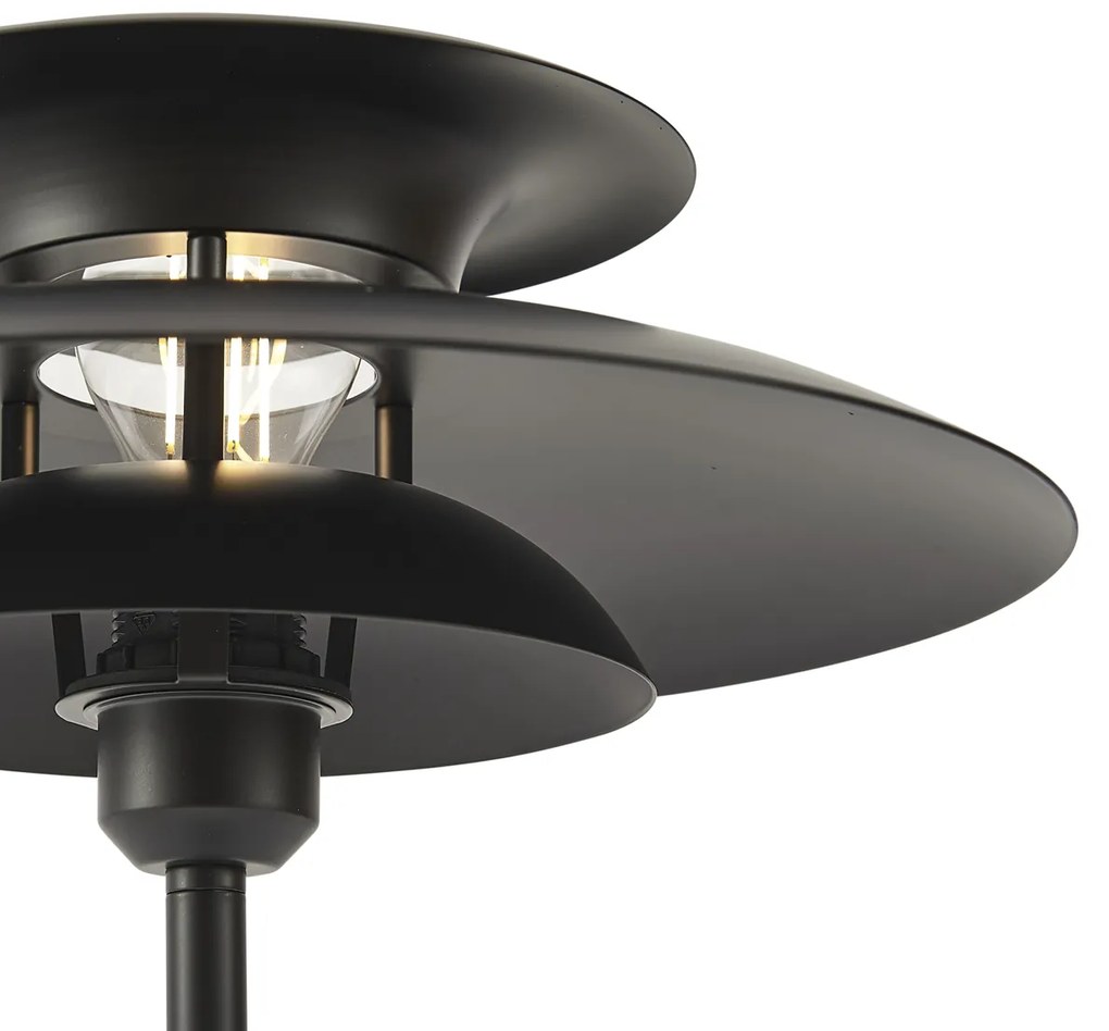 Lampada da tavolo retrò in acciaio nero 45 cm - Pauly