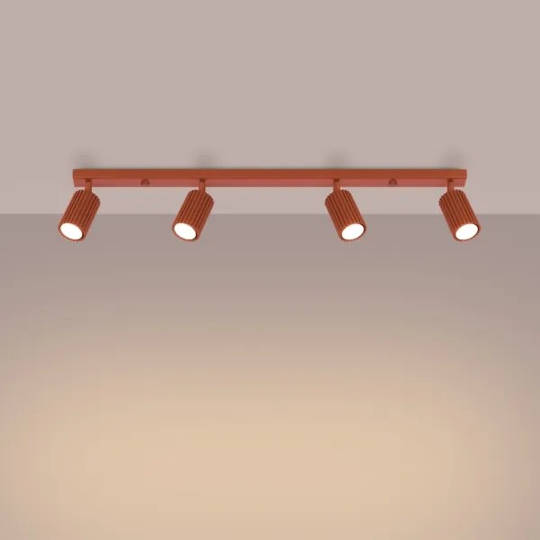 Sollux SL.1641 - Faretto KARBON 4xGU10/10W/230V rosso