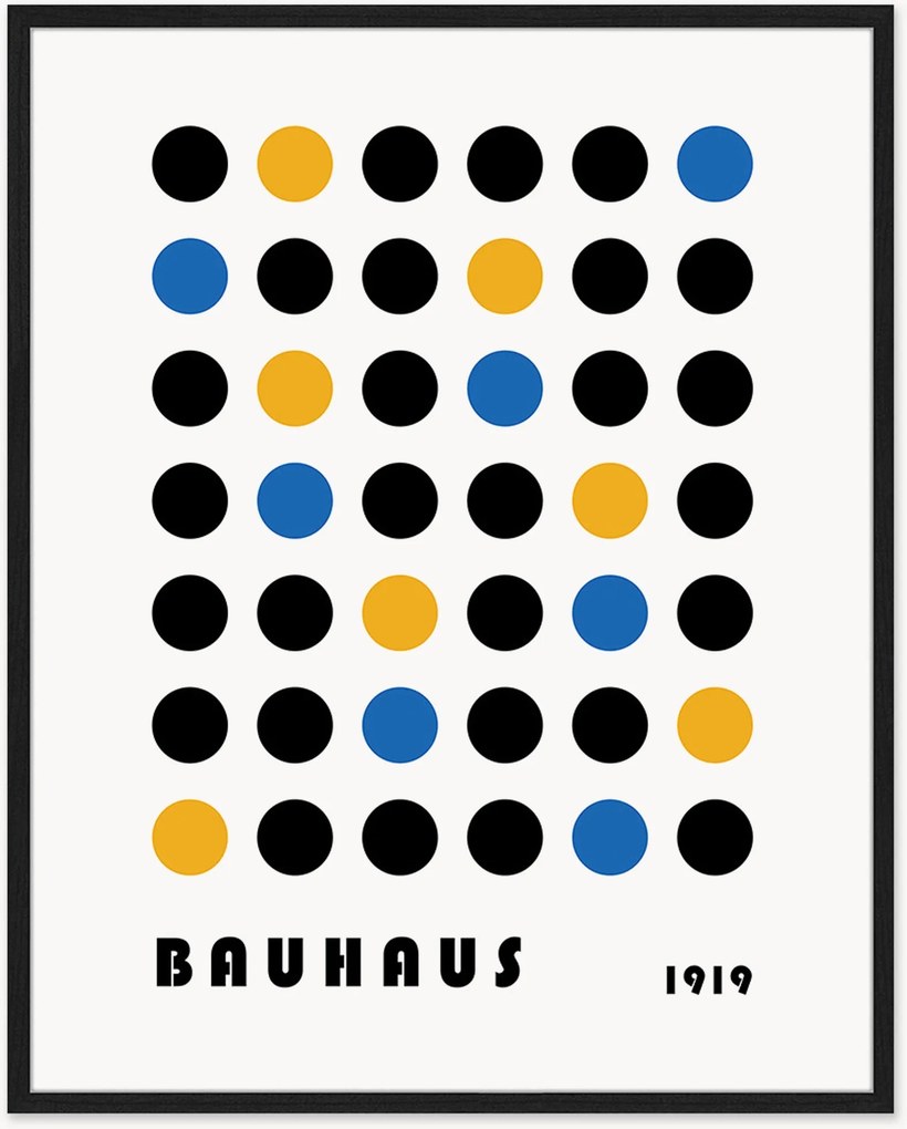 Stampa digitale incorniciata Bauhaus Abstract Dots