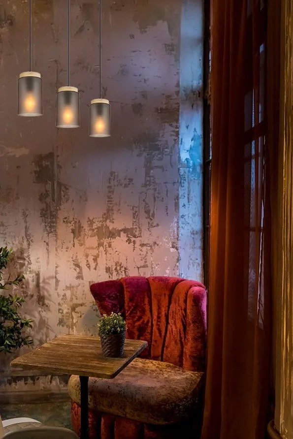 Lampada  APP1812-3CP Frosted Grey
