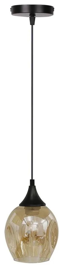 Lampadario a sospensione con filo ASPA 1xE27/40W/230V nero