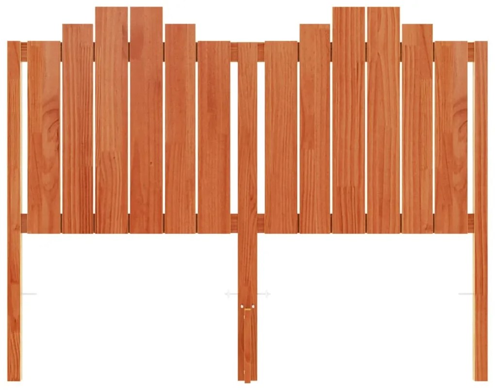 Testiera marrone cera 135 cm in legno massello di pino