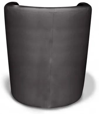 Poltrona con rivestimento in ecopelle, colore nero, cm 65 x 78 x 60
