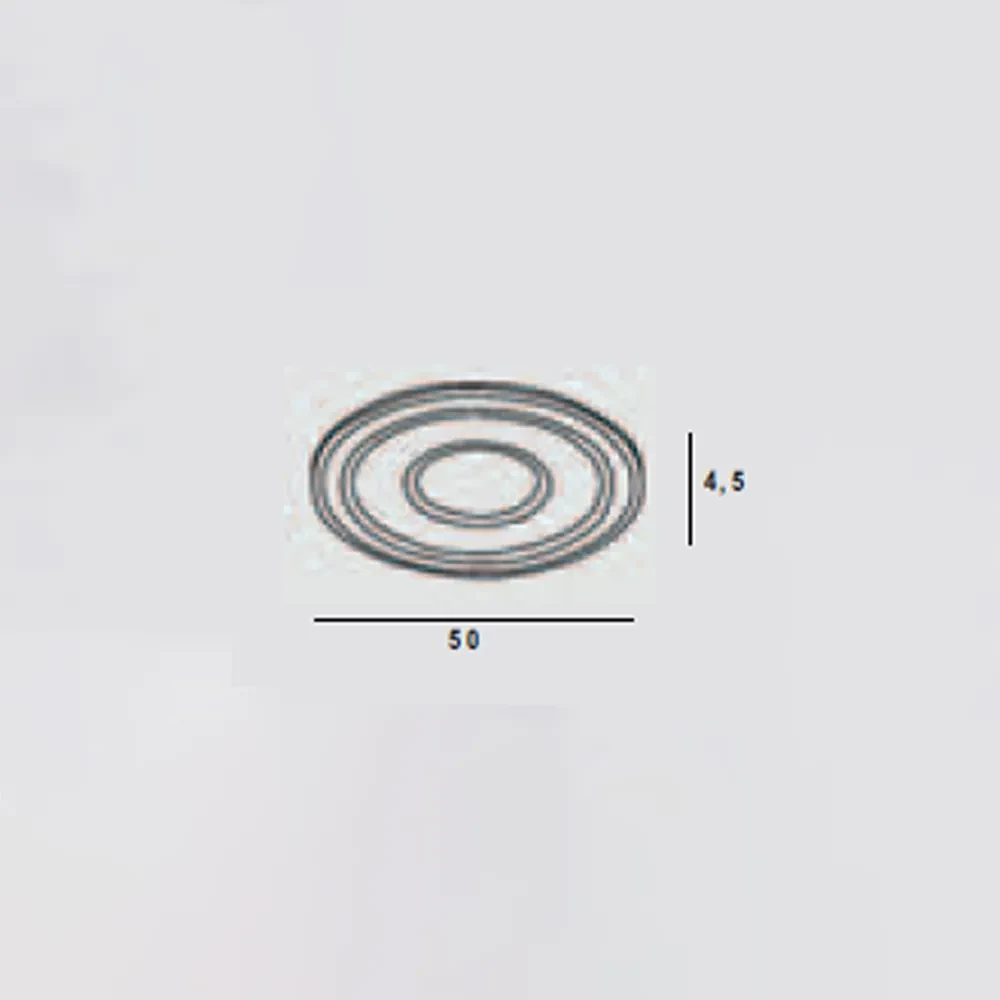 Plafoniera Contemporanea Loop Metallo Bianco Led 46W
