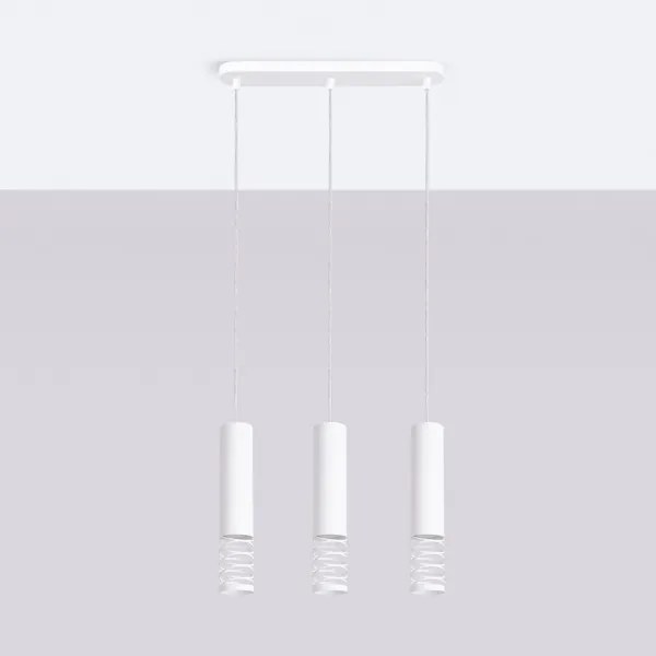 Sollux SL.1688 - Lampadario a sospensione con filo LAMI 3xGU10/10W/230V bianco