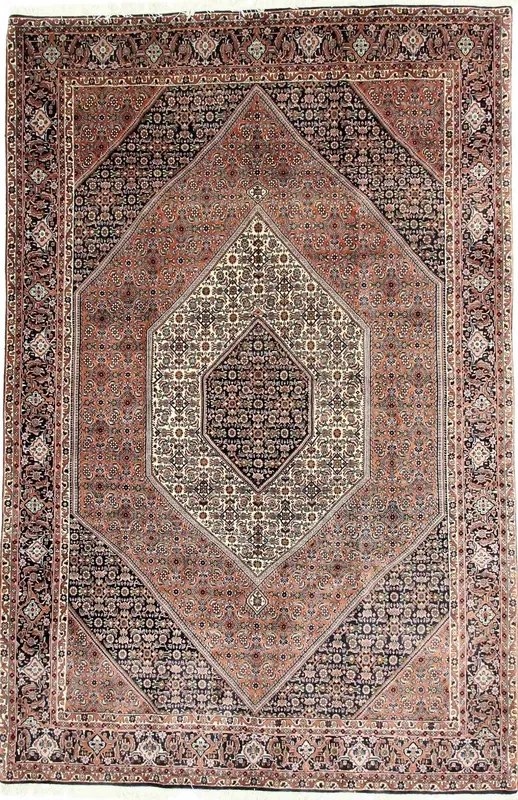 Bidjar Tappeto 200x300 Rosso (Iran) Annodato A Mano