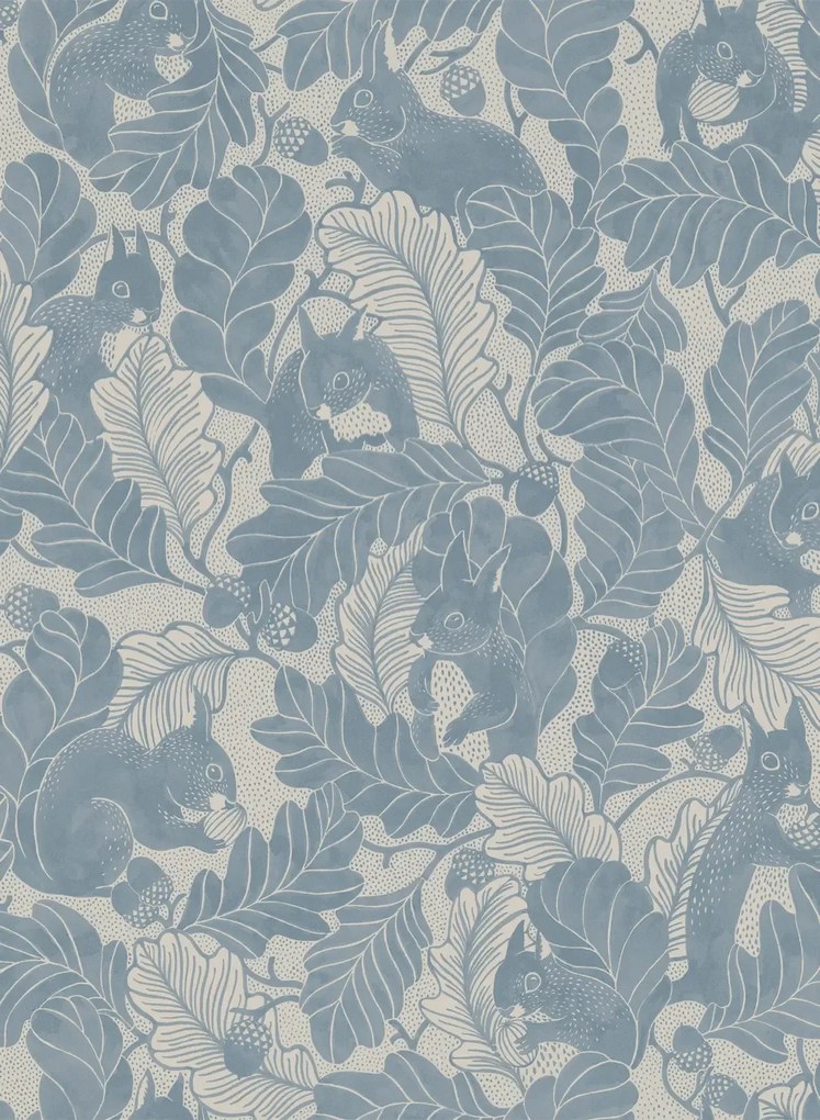 Långelid / von Brömssen Carta da parati Oak Tree Tails - Washed Denim