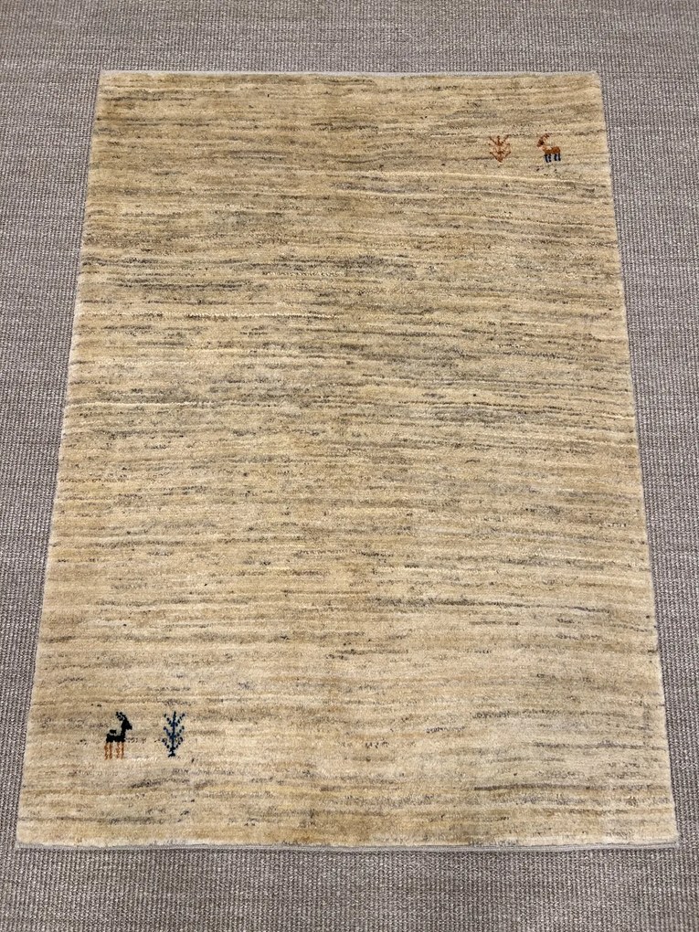 Gabbeh Tappeto persiano 100x140 Beige (Iran) Annodato A Mano