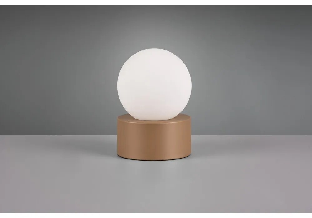 Lampada da tavolo bianco-marrone (altezza 17 cm) Countess - Reality