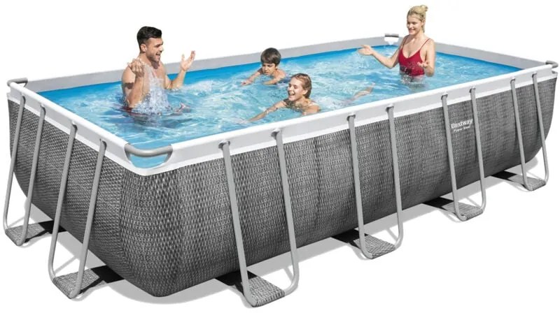 Piscina Con Telaio E Pompa Filtro 488x244x122h 56996