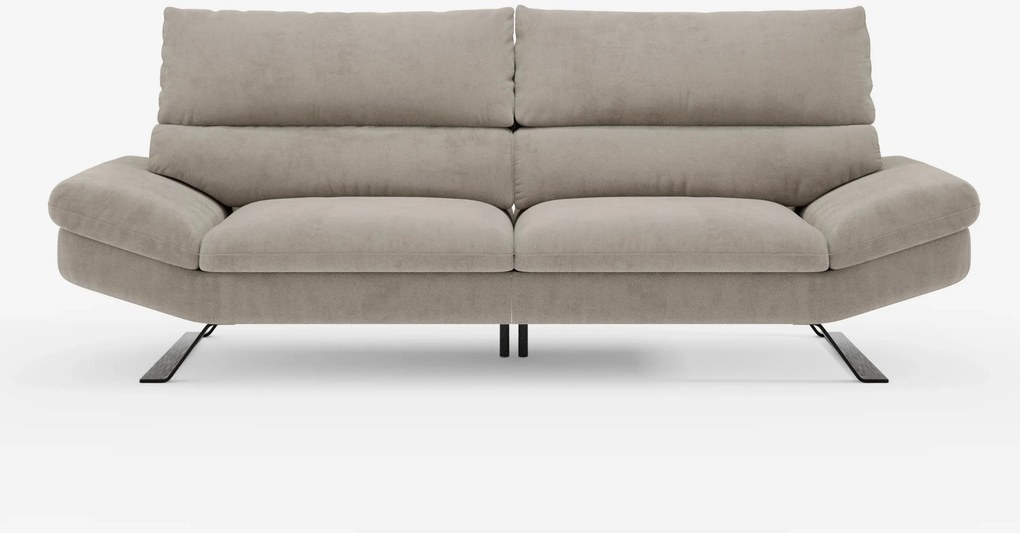 Eclipse Divano dal design moderno 2 e 3 posti con schienali traslanti - piedini alti in elegante microfibra smacchiabile T11