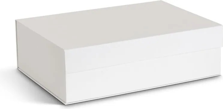 Scatole in set con coperchio/decorative bianche in cartone 3 pz 42,5x29,5x13 cm Kian Paper Laminate – Bigso