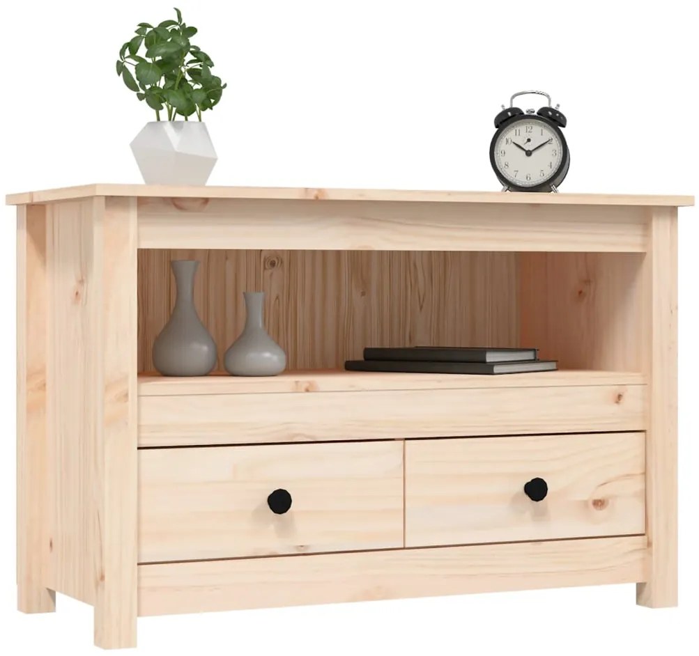Mobile porta tv 79x35x52 cm in legno massello di pino