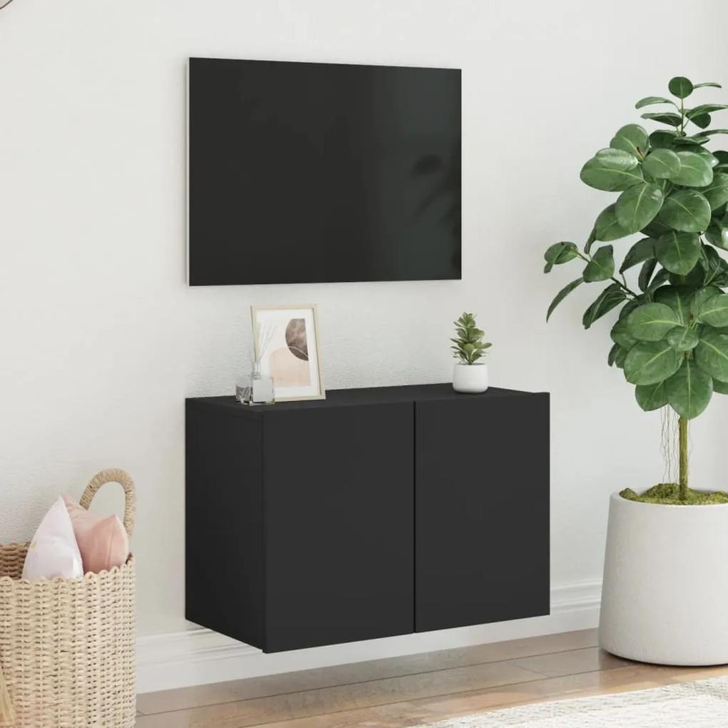Mobile tv a parete nero 60x30x41 cm