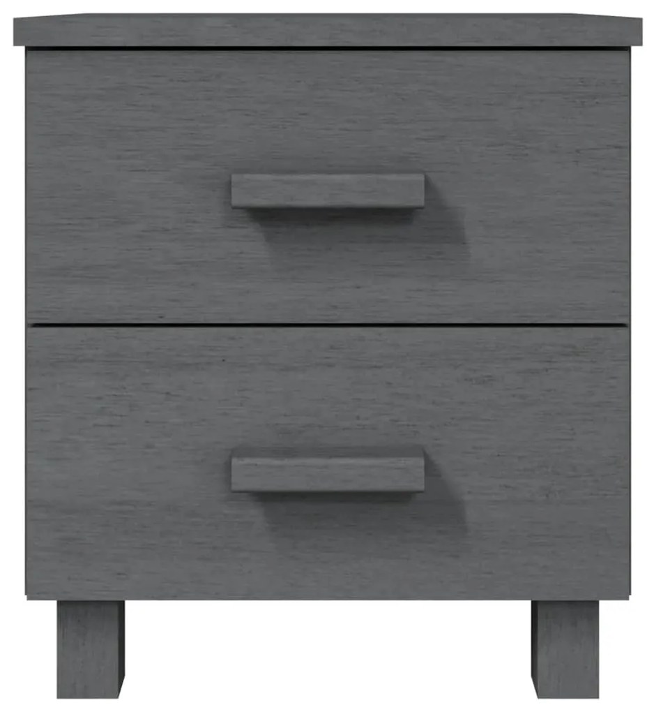 Comodino hamar grigio scuro 40x35x44,5 cm in legno di pino