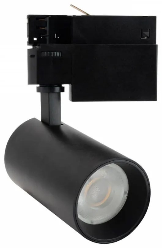 Faro LED 20W Trifase Nero 60°, 120lm/W, CRI92, no Flickering - BRIDGELUX LED Colore Bianco Naturale 4.000K