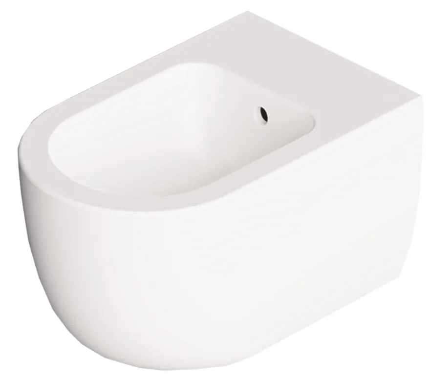 Bidet Sospeso Alice Ceramica "Unica 55" Bianco Lucido