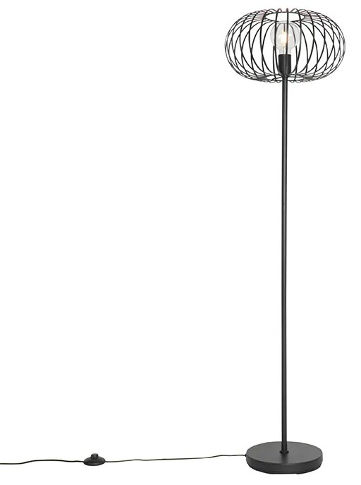 Lampada da terra di design nera - Johanna