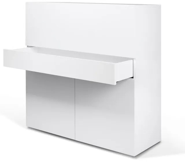 Tavolo da lavoro con piano bianco 110x42 cm Focus - TemaHome