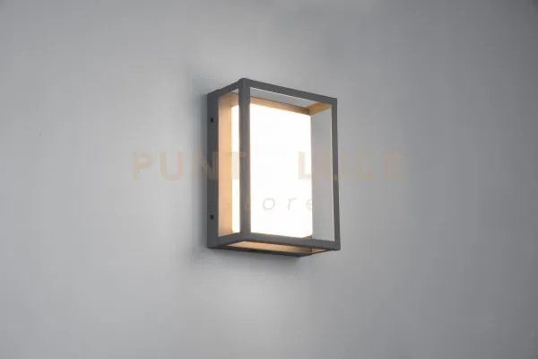 Witham applique led 10,5w 1100lm, 2300+3000+4000k da esterno antrac...