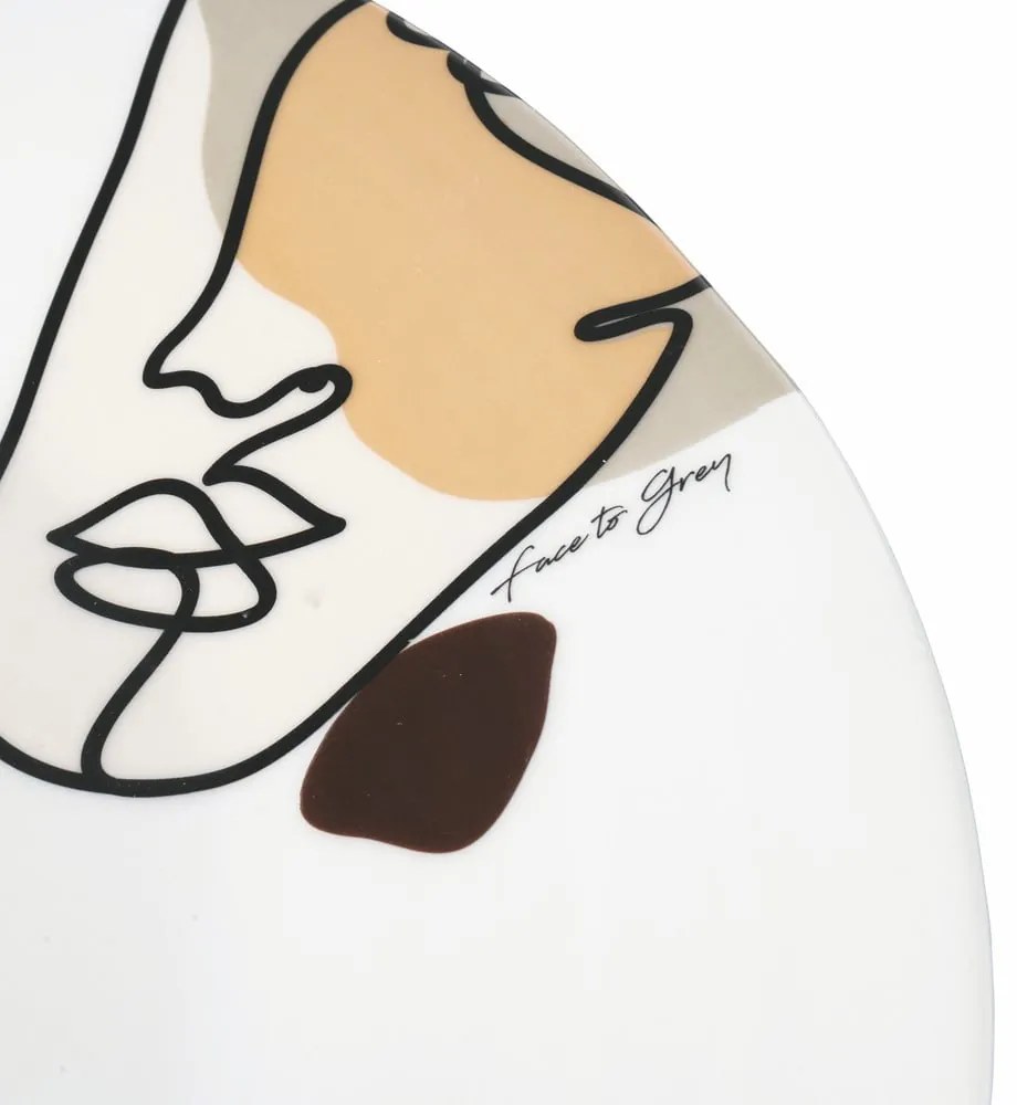 Piatto da portata in ceramica, ø 35 cm Face to Grey - VDE Tivoli 1996