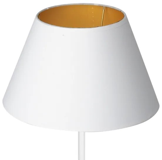 Lampada da tavolo ARDEN 1xE27/60W/230V diametro 30 cm bianco/oro