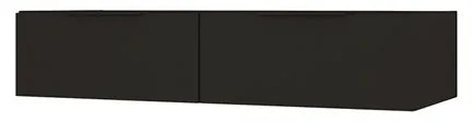 Mobile da bagno sotto lavabo BADEN HAUS Modula nero laccato opaco L 120 x H 25 x P 44 cm 1 cassetto, lavabo non incluso