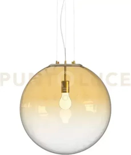 Mapa clear lampadario sospeso in vetro ambra  sfumato d.40cm 1 luce...