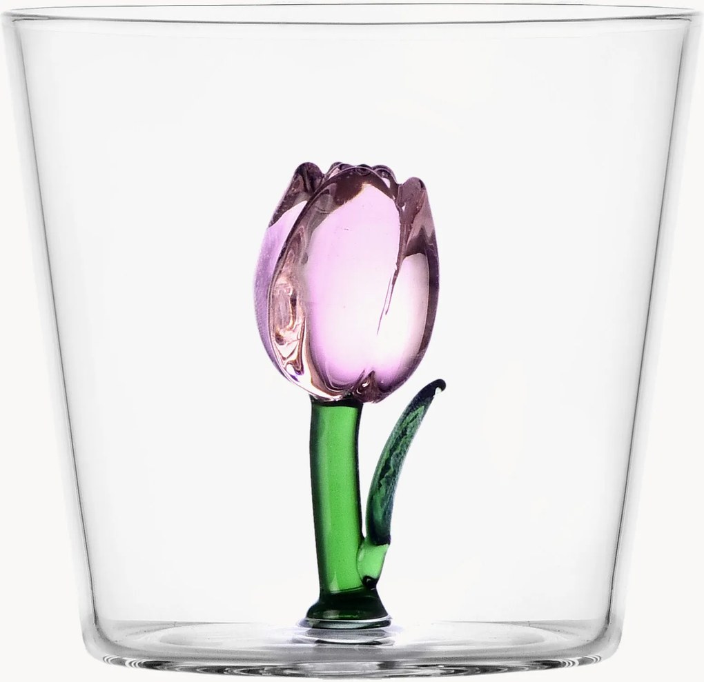 Bicchiere fatto a mano in vetro borosilicato Botanica