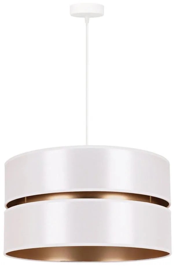 Duolla - Lampadario a sospensione con filo DUO 1xE27/15W/230V diametro 40 cm bianco/oro