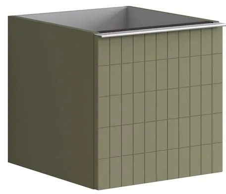Struttura semi colonna da bagno Pixel2 cassetti laccato opaco verde salvia L 40 x H 40 x P 45.5 cm