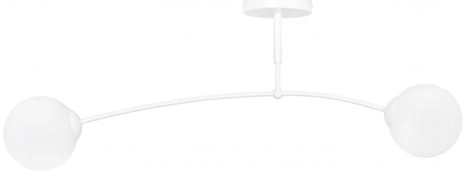 Lampadario a Sospensione in Acciaio e Vetro PREGOS 2 Nero/Bianco 2xE14 Colore del corpo Bianco