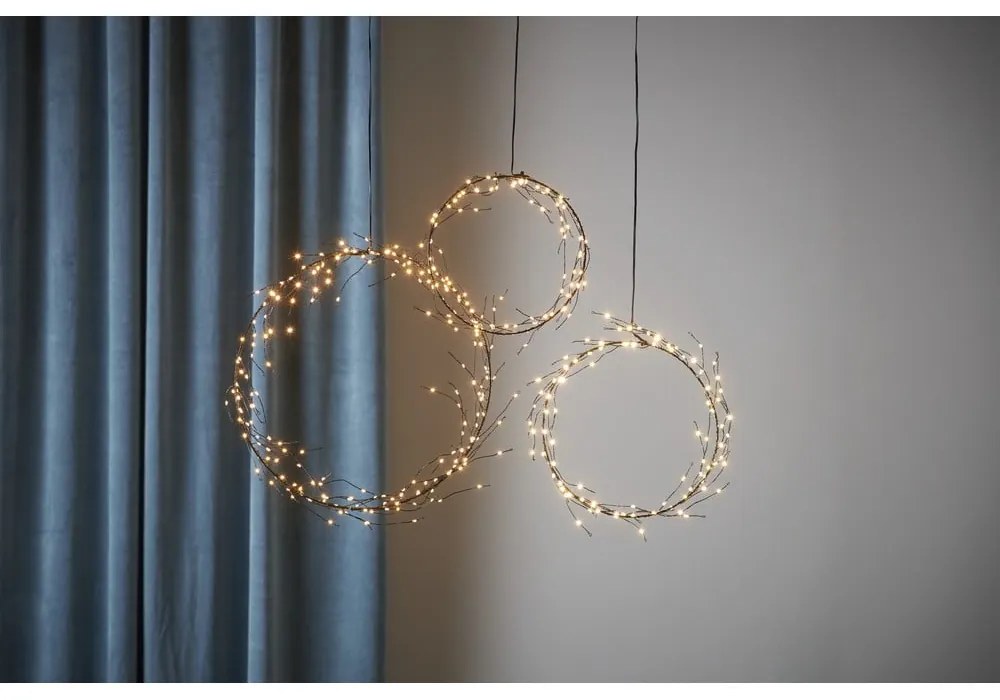 Decorazione luminosa nera con motivo natalizio ø 24 cm Nike - Star Trading