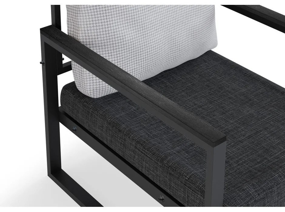 Set da giardino grigio per 4 persone - Floriane Garden