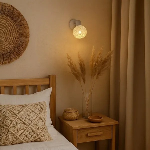 Faretto da parete DEX 1xE14/10W/230V beige/crema