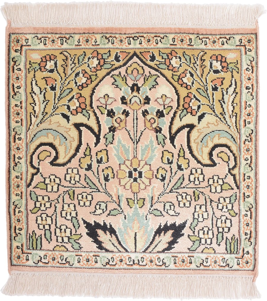 Cashmere Silk Tappeto 50 x 50 (Indian) Annodato A Mano