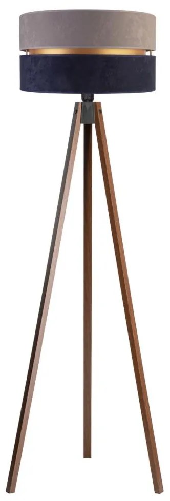 Duolla - Lampada con piedistallo DUO 1xE27/60W/230V diametro 44 cm grigio/blu/wenge