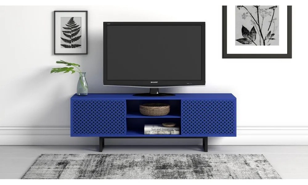 Tavolo TV blu Camden Diamond - Woodman