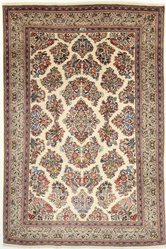 Sarouk Tappeto 300 x 200 Beige (Iran) Annodato A Mano