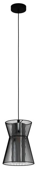 Eglo 99633 - Lampadario su corda MASETA 1xE27/40W/230V nero