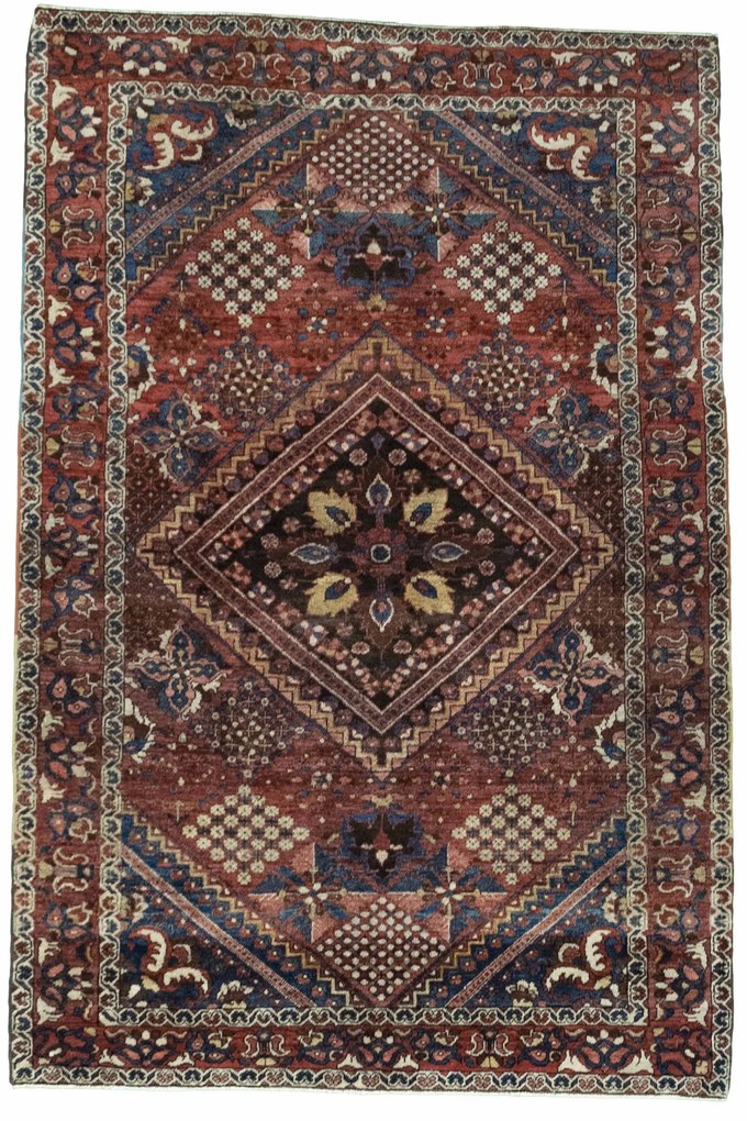 Bakhtiar Tappeto persiano 130x200 Rosso (Iran) Annodato A Mano